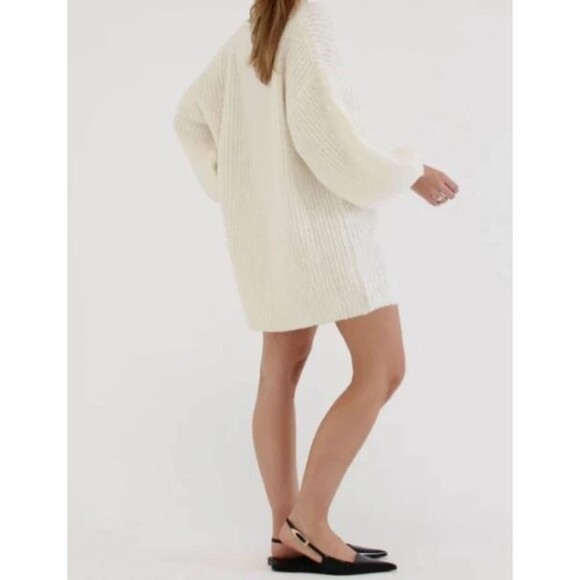 NWT Anthropologie REVOLVE RUMORED Milkshake Puff Sleeve knit mini dress Sz Small - Picture 5 of 14